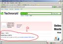 Technorati Screenshot