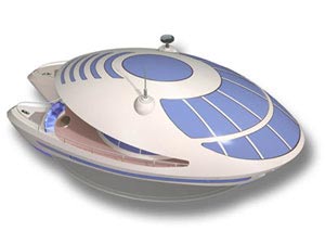 Picture of floating home - Copyright 2005, Underwater Vehicles Inc. All rights reserved. http://www.sub-find.com/trilobis65.htm